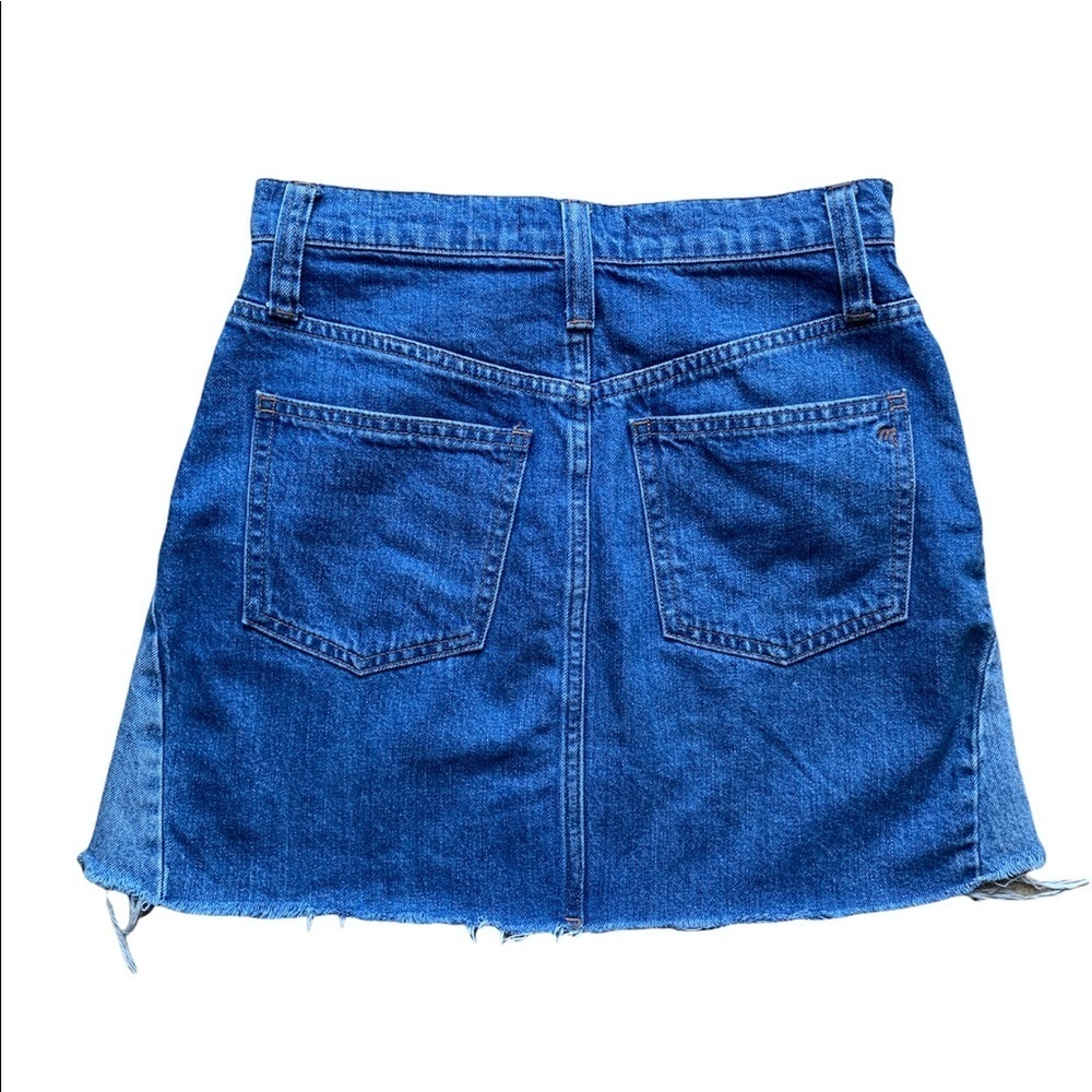 Madewell Rigid Denim A-line Mini Skirt: Pieced Edition - Picture 3 of 5